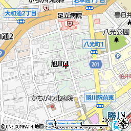 愛知県春日井市旭町周辺の地図