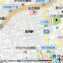 写真のヤマグチ勝川店周辺の地図