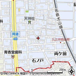 愛知県北名古屋市九之坪菰口43周辺の地図