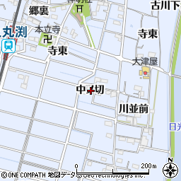 愛知県稲沢市祖父江町三丸渕中ノ切周辺の地図