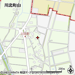 愛知県愛西市川北町平周辺の地図