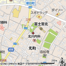 静岡県富士宮市光町14-7周辺の地図