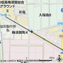 愛知県稲沢市大塚町馬場周辺の地図
