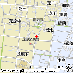 愛知県稲沢市祖父江町甲新田芝六周辺の地図