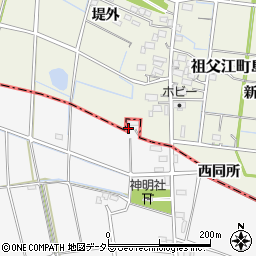 愛知県愛西市鵜多須町大山西112周辺の地図