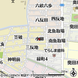愛知県稲沢市北島町小柳周辺の地図