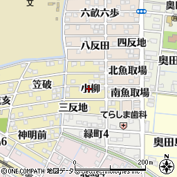 愛知県稲沢市北島町（小柳）周辺の地図