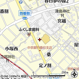 愛知県清須市春日宮重周辺の地図