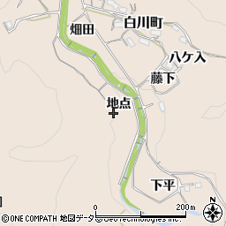 愛知県豊田市白川町地点周辺の地図