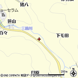 愛知県豊田市三箇町川原周辺の地図