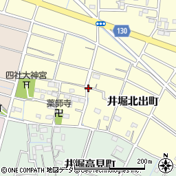 愛知県稲沢市井堀北出町周辺の地図
