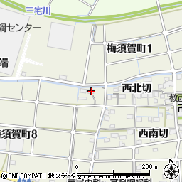 愛知県稲沢市梅須賀町西北切2240周辺の地図