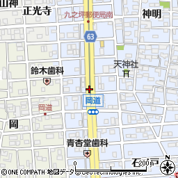 愛知県北名古屋市九之坪天神前周辺の地図