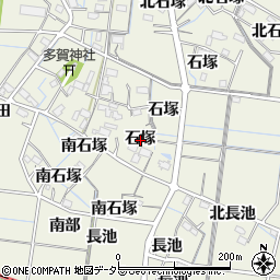 愛知県稲沢市祖父江町島本石塚周辺の地図