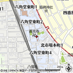 愛知県稲沢市六角堂東町周辺の地図