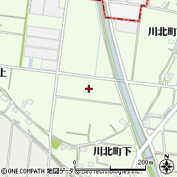 愛知県愛西市川北町下周辺の地図