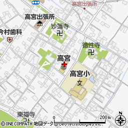 彦根市立　高宮幼稚園周辺の地図