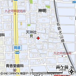 愛知県北名古屋市九之坪菰口60周辺の地図