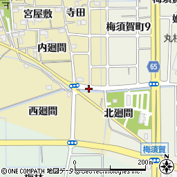 愛知県稲沢市矢合町（縄境）周辺の地図