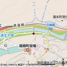 湯本大橋周辺の地図