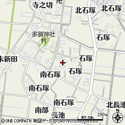 愛知県稲沢市祖父江町島本西石塚周辺の地図