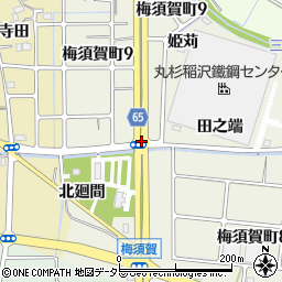 愛知県稲沢市梅須賀町南鈴置周辺の地図