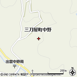 島根県雲南市三刀屋町中野周辺の地図
