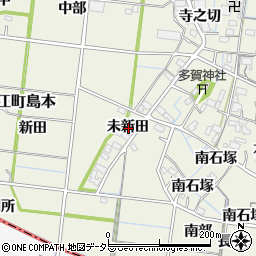愛知県稲沢市祖父江町島本未新田周辺の地図