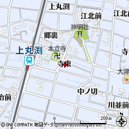 愛知県稲沢市祖父江町三丸渕寺東周辺の地図