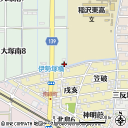 愛知県稲沢市大塚南6丁目30周辺の地図