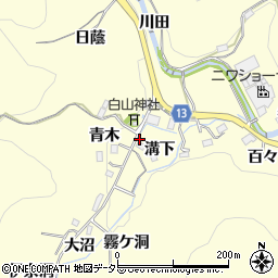 愛知県豊田市三箇町下周辺の地図