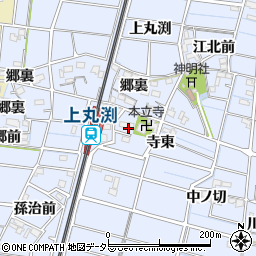 愛知県稲沢市祖父江町三丸渕郷前周辺の地図