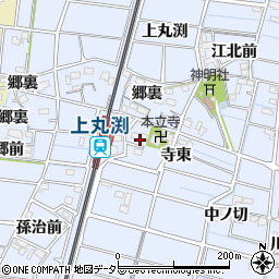 愛知県稲沢市祖父江町三丸渕（郷前）周辺の地図
