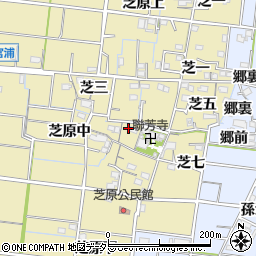 愛知県稲沢市祖父江町甲新田芝四周辺の地図