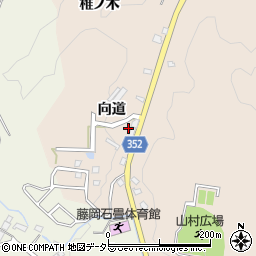 愛知県豊田市白川町向道周辺の地図