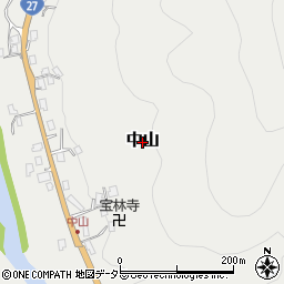 京都府京丹波町（船井郡）中山周辺の地図