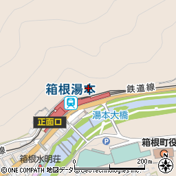 神奈川県箱根町（足柄下郡）湯本周辺の地図