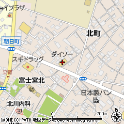 ダイソー富士宮北町店周辺の地図