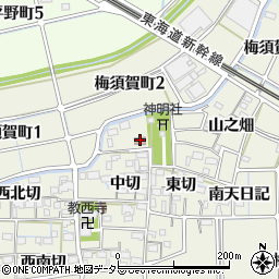 梅須賀町公民館周辺の地図