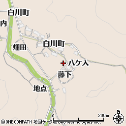 愛知県豊田市白川町藤下周辺の地図