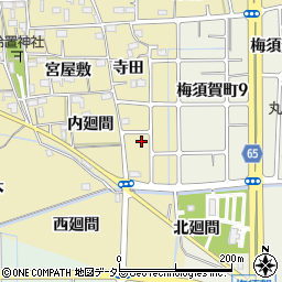 愛知県稲沢市矢合町鈴置東周辺の地図