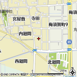 愛知県稲沢市矢合町（鈴置東）周辺の地図