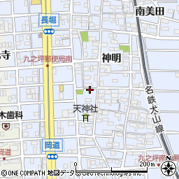 愛知県北名古屋市九之坪菰口3周辺の地図