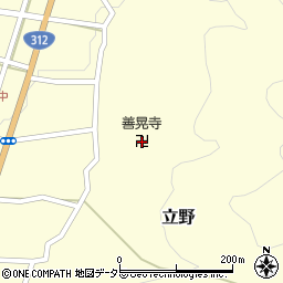 善晃寺周辺の地図