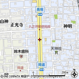 愛知県北名古屋市九之坪東長堀周辺の地図