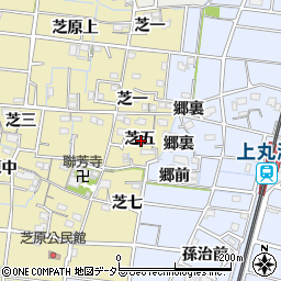 愛知県稲沢市祖父江町甲新田芝五周辺の地図