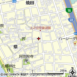 愛知県清須市春日県80周辺の地図