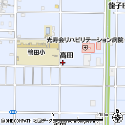 愛知県北名古屋市九之坪高田周辺の地図