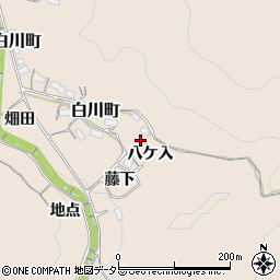 愛知県豊田市白川町八ケ入周辺の地図