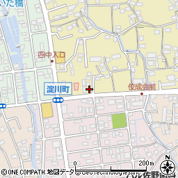 静岡県富士宮市淀師86周辺の地図